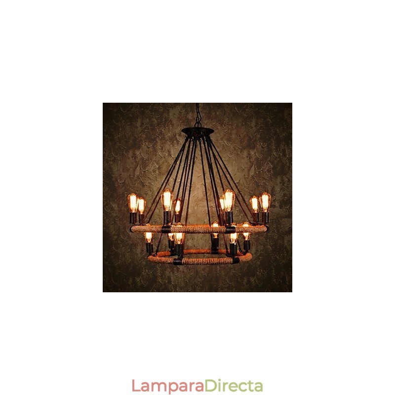 Lámpara colgante de metal con pintura rústica clásica tradicional de estilo vintage retro campestre