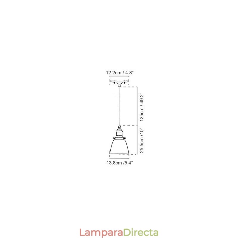Lámparas colgantes tradicionales clásicas vintage retro de metal