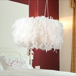 Lámpara de araña moderna con plumas de moda de gran venta