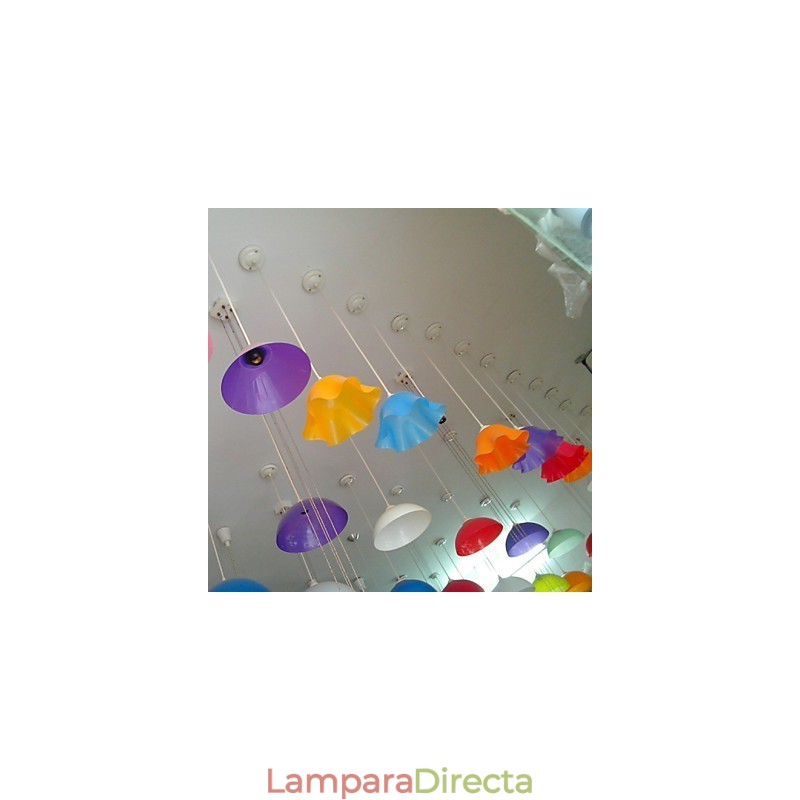 Lámpara colgante de acrílico transparente de un solo cabezal para supermercado