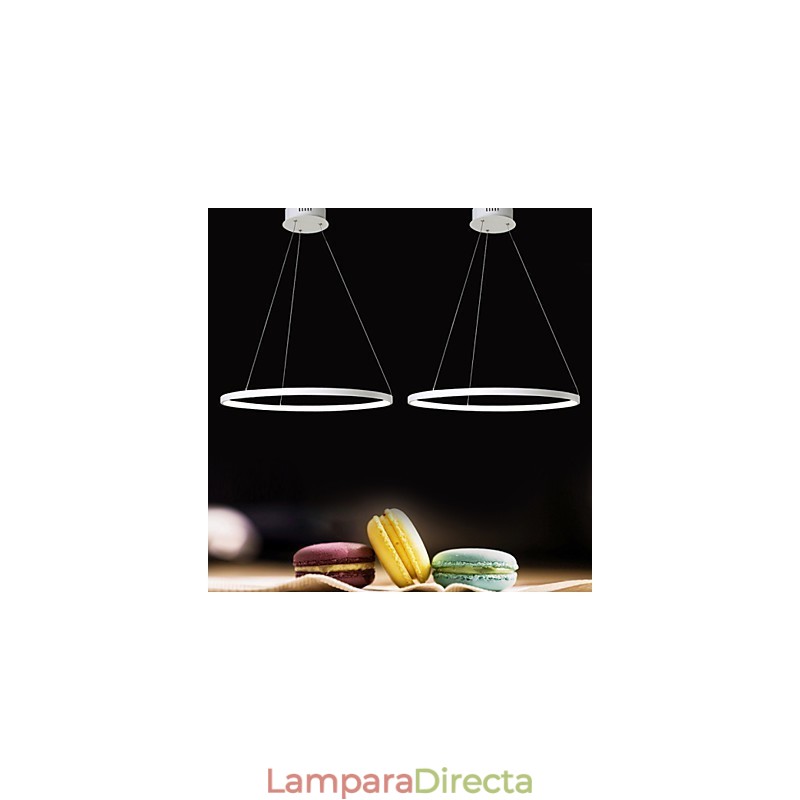 Lámpara colgante de diseño moderno con anillo de alta calidad.