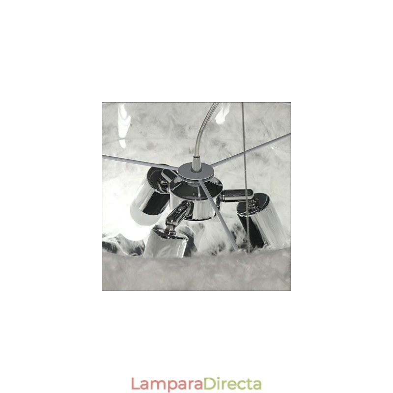 Lámpara de araña moderna con plumas de moda de gran venta