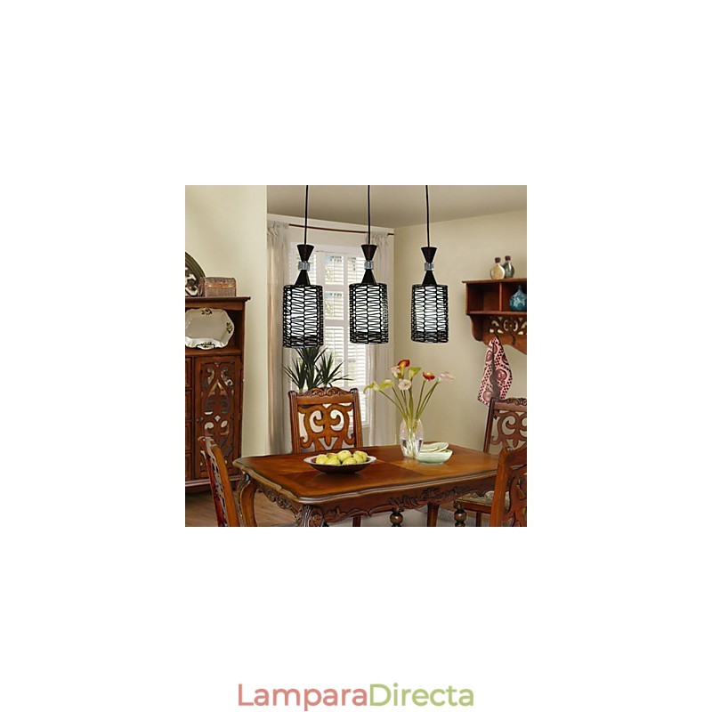 Lámpara colgante de caña tejida a mano con individualidad y artes creativas.