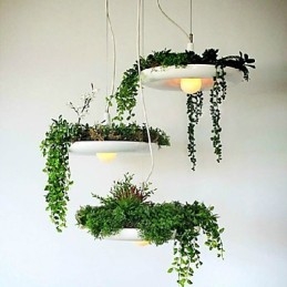 Lámpara colgante de aluminio nórdica creativa, estilo minimalista, para jardín, sin suelo, para plantas.