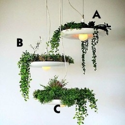 Lámpara colgante de aluminio nórdica creativa, estilo minimalista, para jardín, sin suelo, para plantas.