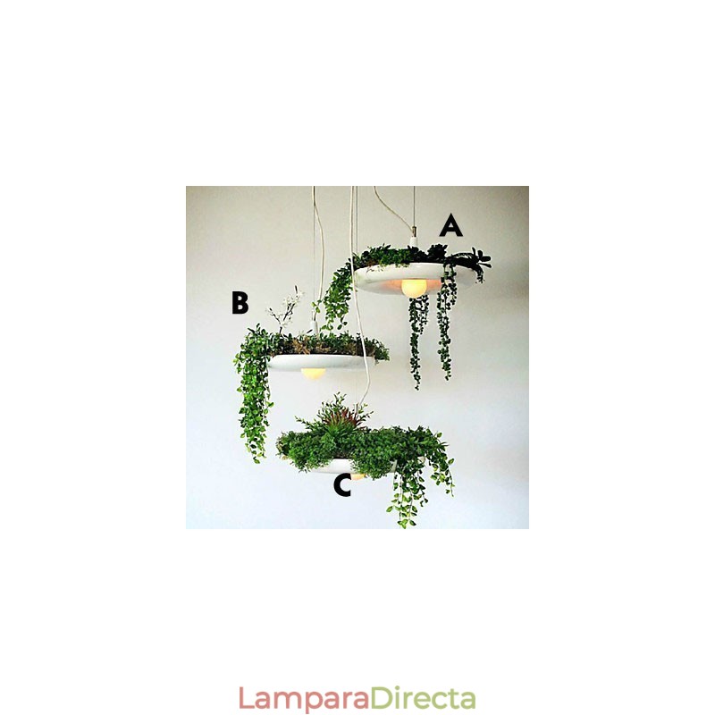 Lámpara colgante de aluminio nórdica creativa, estilo minimalista, para jardín, sin suelo, para plantas.