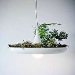 Lámpara colgante de aluminio nórdica creativa, estilo minimalista, para jardín, sin suelo, para plantas.