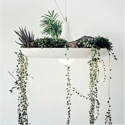 Lámpara colgante de aluminio nórdica creativa, estilo minimalista, para jardín, sin suelo, para plantas.