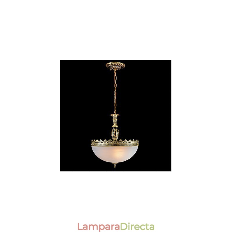 Lámpara colgante de metal de bronce retro, clásica y tradicional.