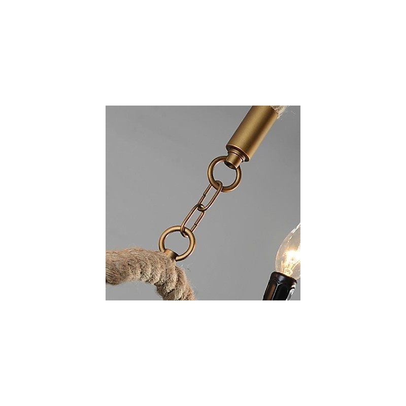 Lámpara colgante de metal galvanizado estilo retro, clásica, tradicional y campestre.