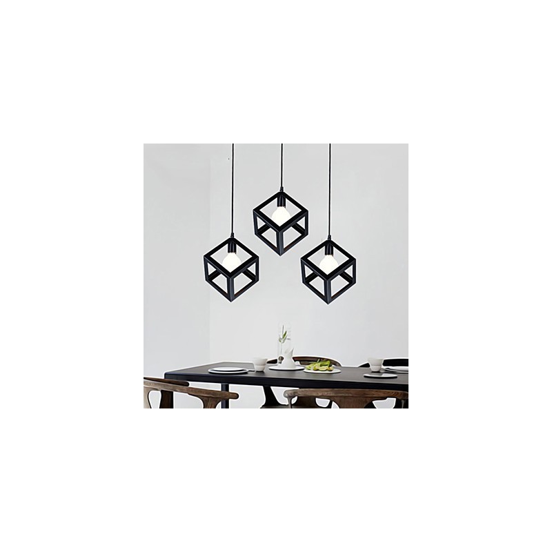 Lámpara colgante de metal con pintura estilo mini retro