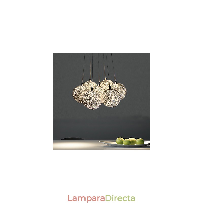 Lámpara colgante moderna y contemporánea de metal galvanizado en estilo mini
