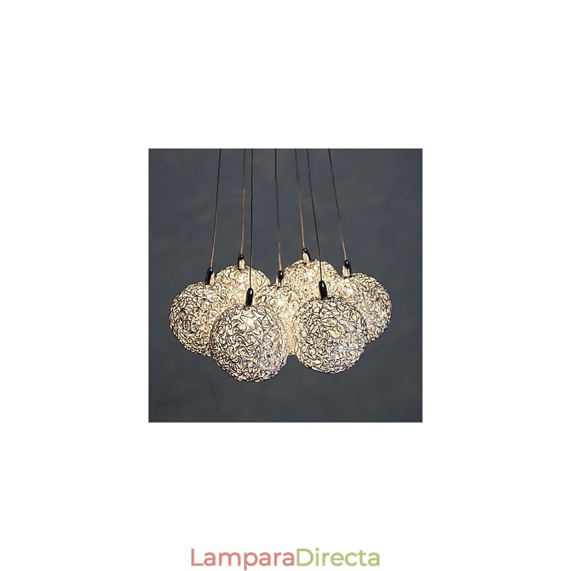 Lámpara colgante moderna y contemporánea de metal galvanizado en estilo mini
