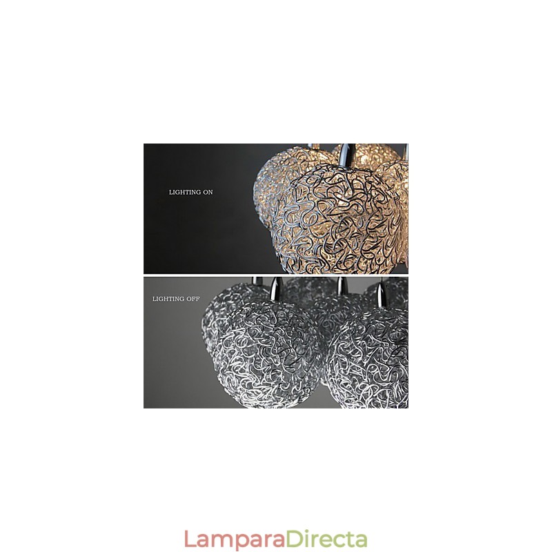 Lámpara colgante moderna y contemporánea de metal galvanizado en estilo mini