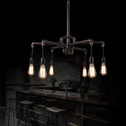 Lámpara de techo de metal retro para cafetería