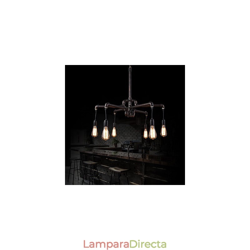 Lámpara de techo de metal retro para cafetería