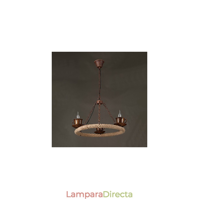 Lámpara colgante de metal con pintura rústica vintage para garaje