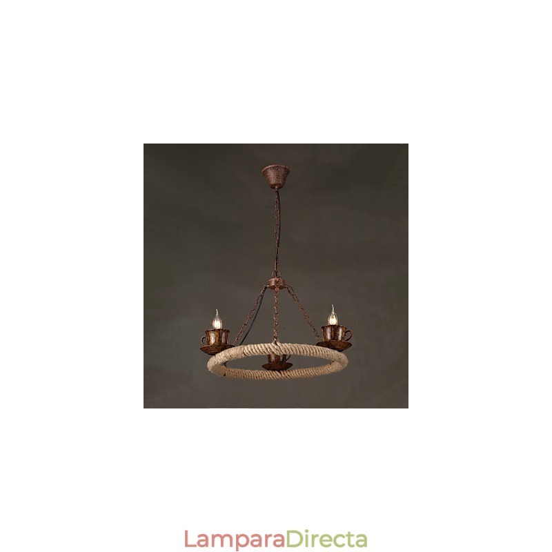 Lámpara colgante de metal con pintura rústica vintage para garaje