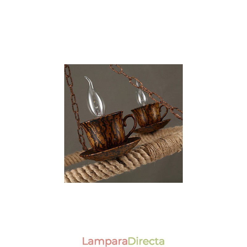 Lámpara colgante de metal con pintura rústica vintage para garaje