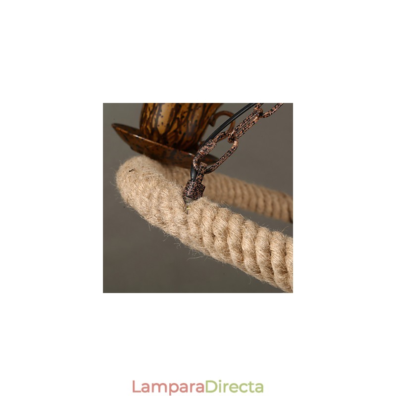 Lámpara colgante de metal con pintura rústica vintage para garaje