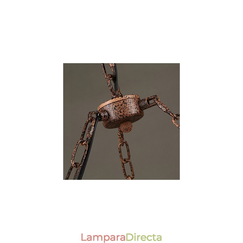 Lámpara colgante de metal con pintura rústica vintage para garaje