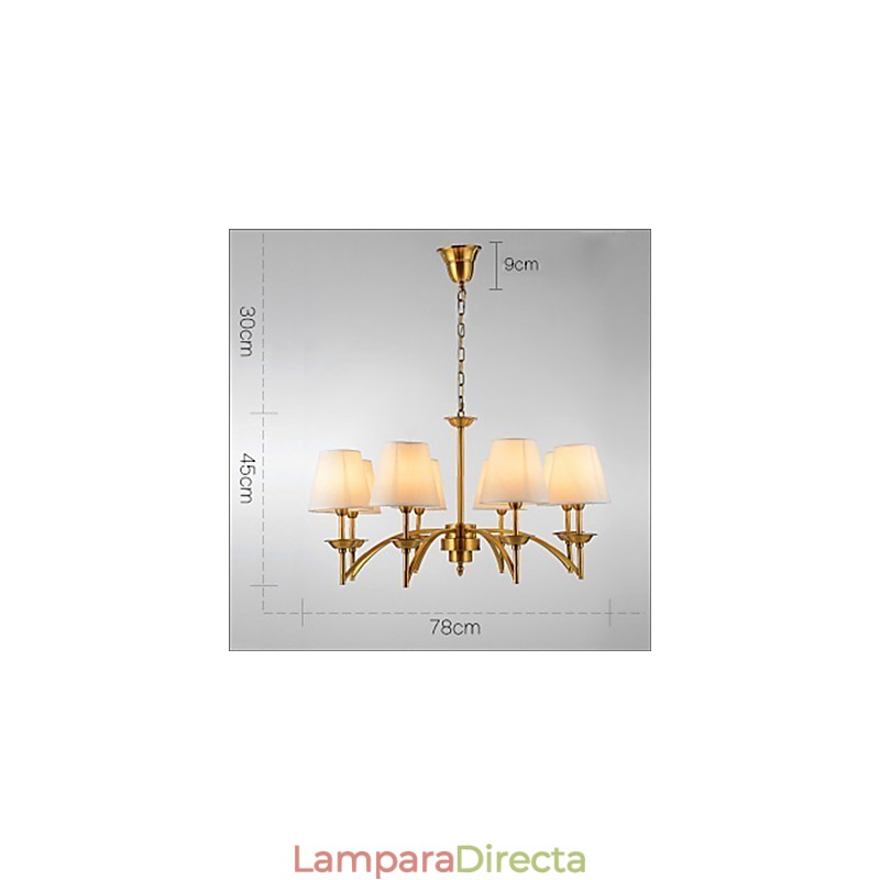 Lámpara colgante de diseño decorativo contemporáneo moderno en blanco puro