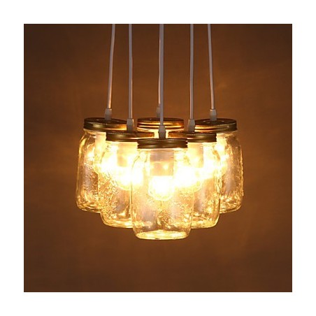 Lámpara de tres luces colgantes de cristal con forma de botella de los deseos para niños Lámpara de tres luces colgantes de cristal con forma de botella de los deseos para niños