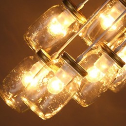 Lámpara de tres luces colgantes de cristal con forma de botella de los deseos para niños