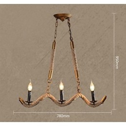 Lámpara colgante de metal galvanizado estilo retro, clásica, tradicional y campestre.