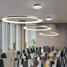 Lámparas colgantes modernas contemporáneas para sala de estar, comedor, niños, metal, control remoto
