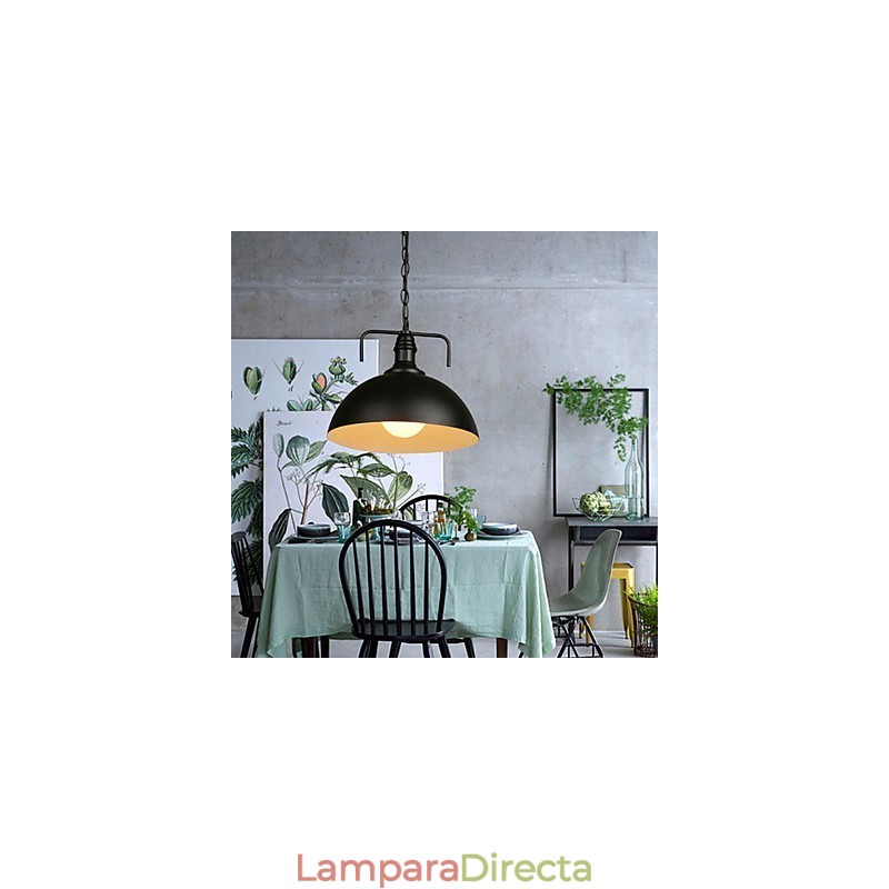 Lámpara colgante de hierro forjado de un solo cabezal con estilo industrial de estilo nórdico americano