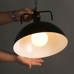 Lámpara colgante de hierro forjado de un solo cabezal con estilo industrial de estilo nórdico americano