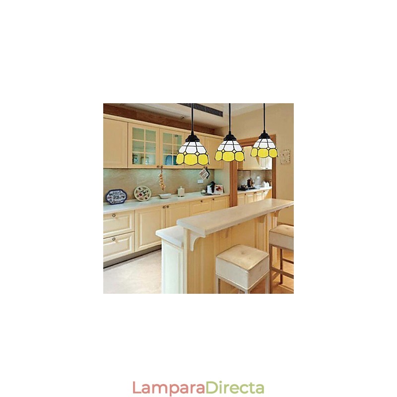 Lámparas y faroles mediterráneos de estilo europeo con pantalla de vidrio y diseño de lámparas colgantes.