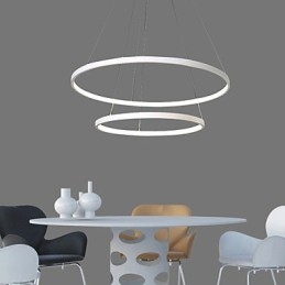 Lámpara colgante de diseño moderno de alta calidad con dos anillos.