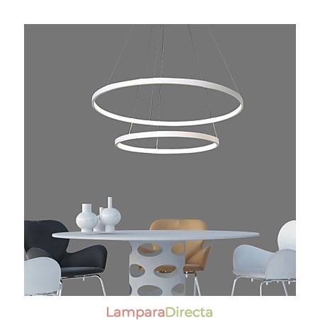 Lámpara colgante de diseño moderno de alta calidad con dos anillos. Lámpara colgante de diseño moderno de alta calidad con dos anillos.