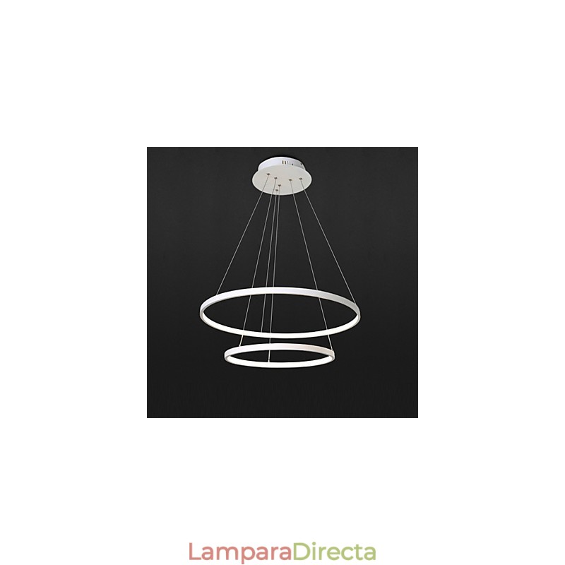 Lámpara colgante de diseño moderno de alta calidad con dos anillos.