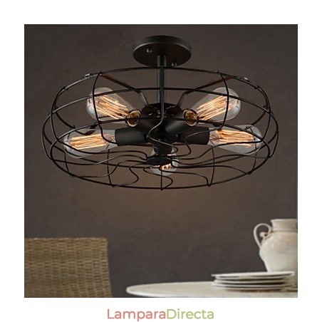 Lámpara de diseño industrial estilo country americano, lámpara personalizada, lámparas de techo con ventilador retro europeo Lámpara de diseño industrial estilo country americano, lámpara personalizada, lámparas de techo con ventilador retro europeo
