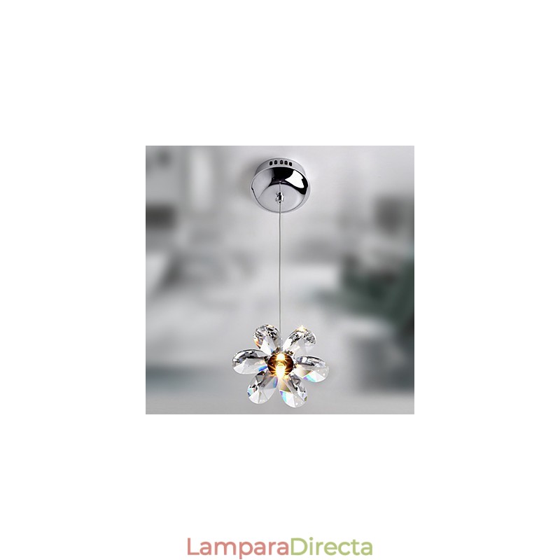 Lámpara colgante moderna contemporánea de cristal en estilo mini, galvanizada
