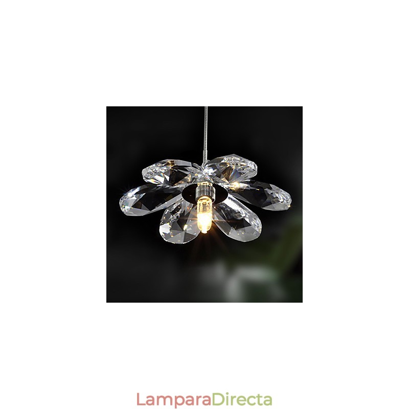 Lámpara colgante moderna contemporánea de cristal en estilo mini, galvanizada