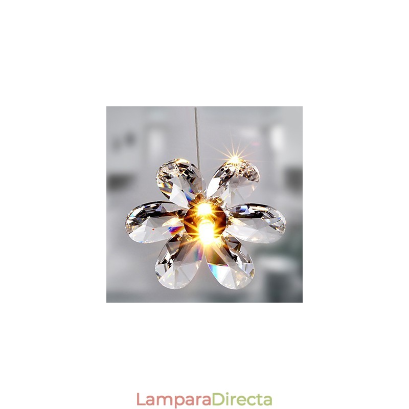 Lámpara colgante moderna contemporánea de cristal en estilo mini, galvanizada