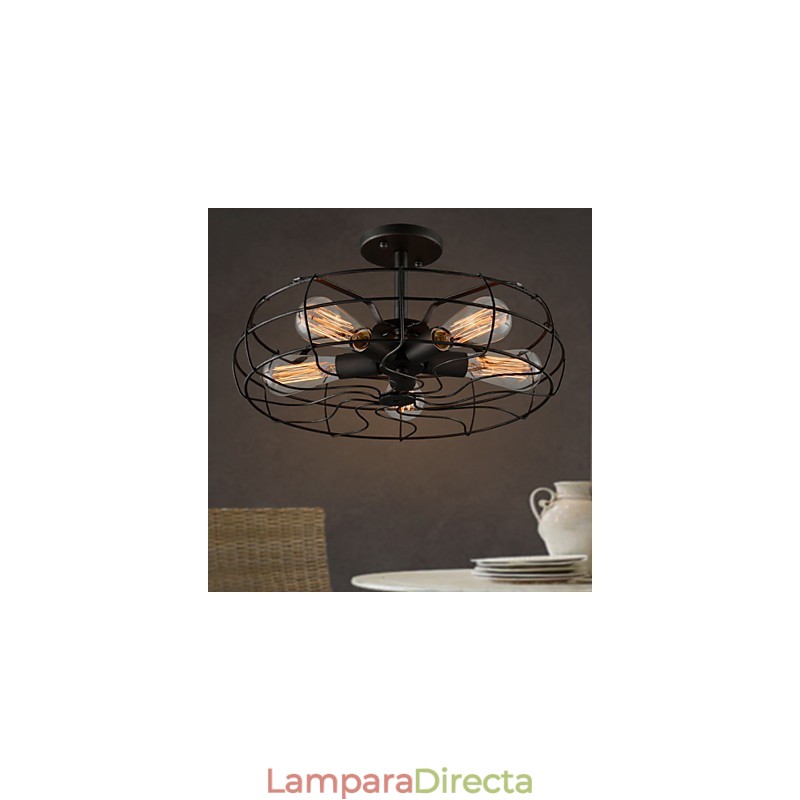 Lámpara de diseño industrial estilo country americano, lámpara personalizada, lámparas de techo con ventilador retro europeo