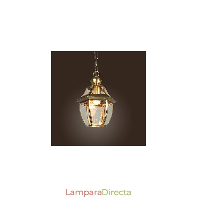 Lámpara colgante galvanizada estilo mini linterna clásica tradicional