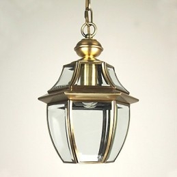 Lámpara colgante galvanizada estilo mini linterna clásica tradicional