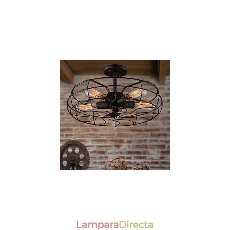 Lámpara de diseño industrial estilo country americano, lámpara personalizada, lámparas de techo con ventilador retro europeo