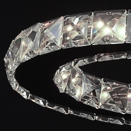Lámpara colgante moderna contemporánea de metal cromado y cristal