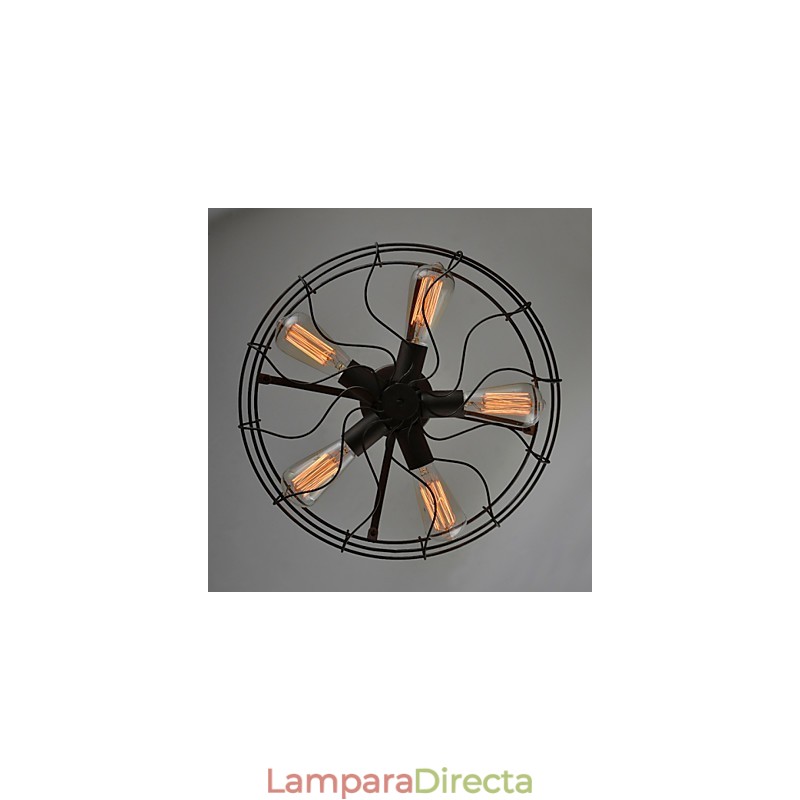 Lámpara de diseño industrial estilo country americano, lámpara personalizada, lámparas de techo con ventilador retro europeo