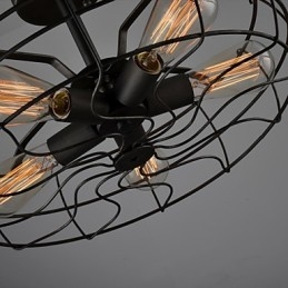 Lámpara de diseño industrial estilo country americano, lámpara personalizada, lámparas de techo con ventilador retro europeo