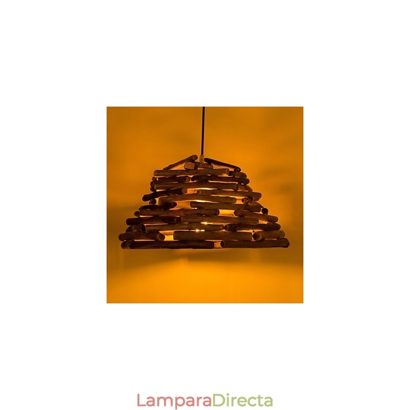 Lámparas de techo de madera clásicas retro, lámparas colgantes sencillas, lámpara colgante de cafetería
