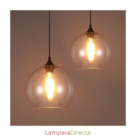 Lámpara colgante de una sola cabeza con bola de cristal estilo rural, estilo nórdico, creativa y americana