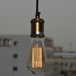 Lámpara colgante de metal con pintura campestre